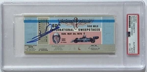 1976 Indy Indianapolis 500 Ticket Signed Mario Andretti PSA DNA COA Autograph F1 - Picture 1 of 2