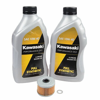 Kit de cambio de aceite con Kawasaki totalmente sintético 10W-40 para Kawasaki Foto 1 de 1