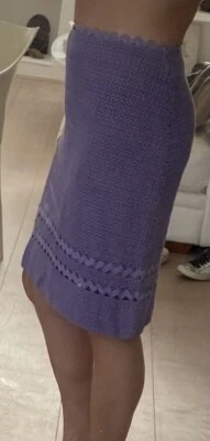 Falda de ganchillo violeta vintage Philosophy Di Alberta Ferretti circa 1999 Foto 1 de 4