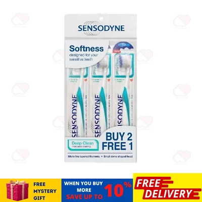 Sensodyne Deep Clean Precision Toothbrush SOFT For Sensitive Teeth 3s - Image 1 of 4