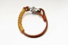 Handmade Steam Punk Industrial Style Street Leather Bracelet with Snap Shackle