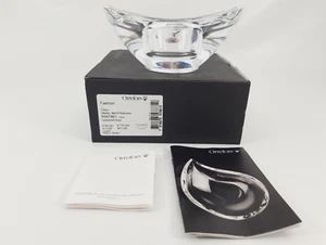 Orrefors Sweden Martti Rytkonen Crystal Votive Candle Holder w/ Box and Inserts - Picture 1 of 8