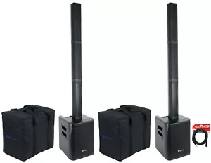 (2) Rockville TITAN PORTABLE ARRAY Rechargeable PA DJ Speakers w/8" Subwoofers - Picture 1 of 9