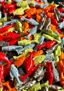10 x Lego Fische Figuren Zubehör Fisch Nahrung City Angeln Meer Tiere 64648 Fish - Bild 1 von 1
