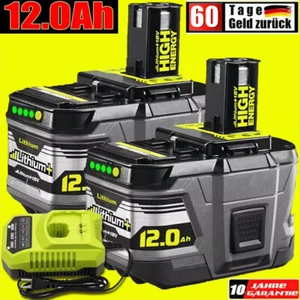 2X 12,0Ah Akku für Original RYOBI 18V One+ Plus Lithium RB18L50 P108/Ladegerät - Bild 1 von 38