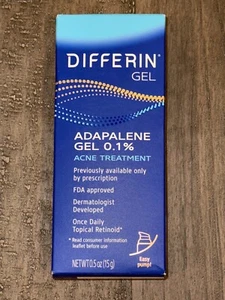 Differin Adapelene Gel 0.1% Acne Treatment - 0.5oz Expires 10/2025 - Picture 1 of 4