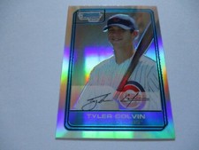 2006 Topps 1st Bowman Chrome Card Tyler Colvin Refractor Card #DP1