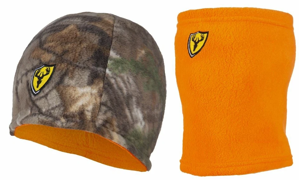 NEW RealTree Xtra Blaze Fleece Beanie & Gaiter Camo Winter Face Mask Hat Neck - Image 1 of 4