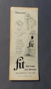 PUB PUBLICITE ANCIENNE ADVERT CLIPPING 140917 / CREME A COIFFER FIT POUR CHEVEUX - Imagen 1 de 1