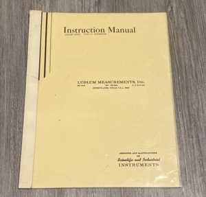 Vintage & seltene Bedienungsanleitung Ludlum Modell 2200-12 Ratemeter, 1984 - Bild 1 von 6