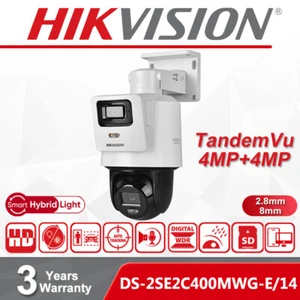 Hikvision TandemVu 4MP+4MP Pan-Tilt Camera PoE 2-Way Audio DS-2SE2C400MWG-E/14 - Picture 1 of 11