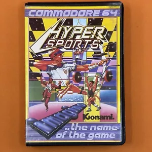 Hyper Sports By Konami For Commodore 64 C64 Tape In Soft Clamshell Working - Picture 1 of 3