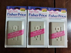 Fisher Price Safe-Plate Outlet Covers lot of 3 New Sealed - Picture 1 of 3