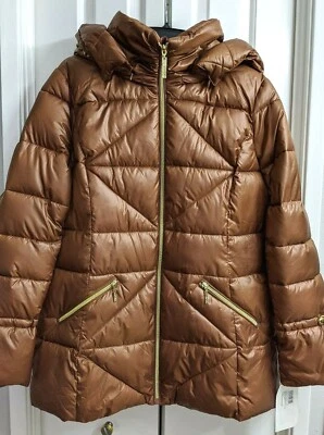 Abrigo aislante para mujer Kensie con capucha color óxido talla L estilo R7751 nuevo con etiquetas Foto 1 de 4