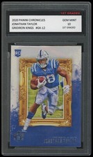 JONATHAN TAYLOR 2020 PANINI GRIDIRON KINGS 1ST GRADED 10 ROOKIE CARD GK-12 COLTS