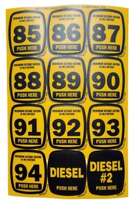 Wayne 888717-002 Ovation & Ovation LX octane sheet, aftermarket, 3M backing - Picture 1 of 1