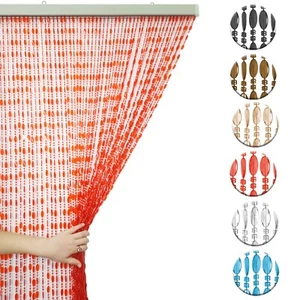 Tenda Antimosche Anti Insetti Porta Finestra con Fili e Perline in PVC 3 Misure - Foto 1 di 10
