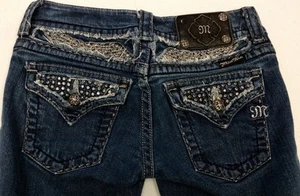 Miss Me Women's Capri Jeans Size 26 Bedazzled Back - Picture 1 of 1
