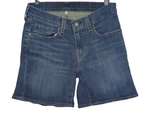 Levis Women Blue Denim 5" Classic Fit Short Size 27 Preowned - Picture 1 of 3