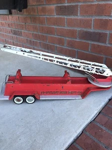 VTG NYLINT Fire Dept Aerial Hook Ladder Pressed Steel Fire (Trailer) 24” Used - Picture 1 of 14