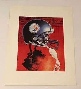 Pittsburgh Steelers Helmet Lithograph Print Kelly Russell Studios 1994 14"x 11" - Picture 1 of 1