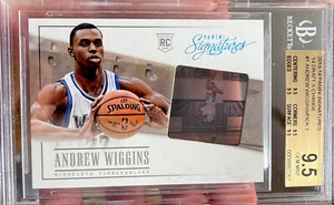 2014 Panini Signatures ANDREW WIGGINS ROOKIE 9.5 BGs True Gem Warriors X-Change - Picture 1 of 3