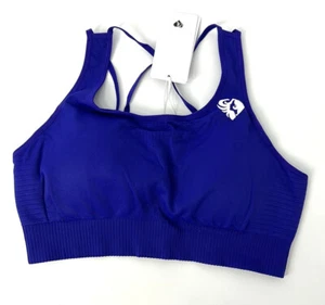 Women’s Best NWT Power Seamless Sports Bra Royal Blue Size Small Activewear - Picture 1 of 7
