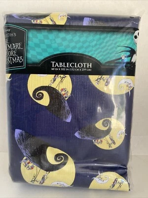 Disney The Nightmare Before Christmas Vinyl Tablecloth Halloween Jack 60 x 102” - Image 1 of 4