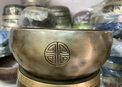 5” Tiger Antiques Full moon Singing Bowl-sound therapy,yoga Healing & Meditation - Image 1 of 4