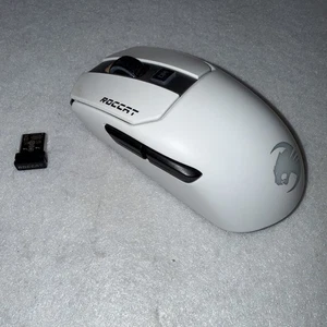 ROCCAT Kain Wireless RGB Owl-Eye Sensor Gaming Maus mit Dongle. weiß - Bild 1 von 7