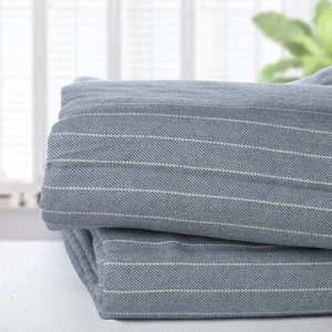 NEW Brahms Mount Pinstripe Fine Wool Blanket Queen Blue - Picture 1 of 3