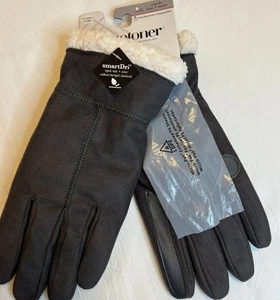 NWT Women’s Isotoner Microsuede Gloves - Gray L/XL Soft Free QUICK SHIPPING - Picture 1 of 2