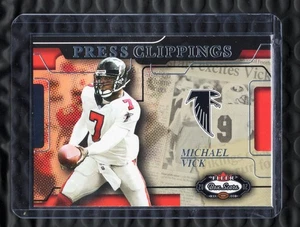 2002 Fleer Box Score Press Clippings Michael Vick Atlanta Falcons 4 of 15PC - Picture 1 of 2