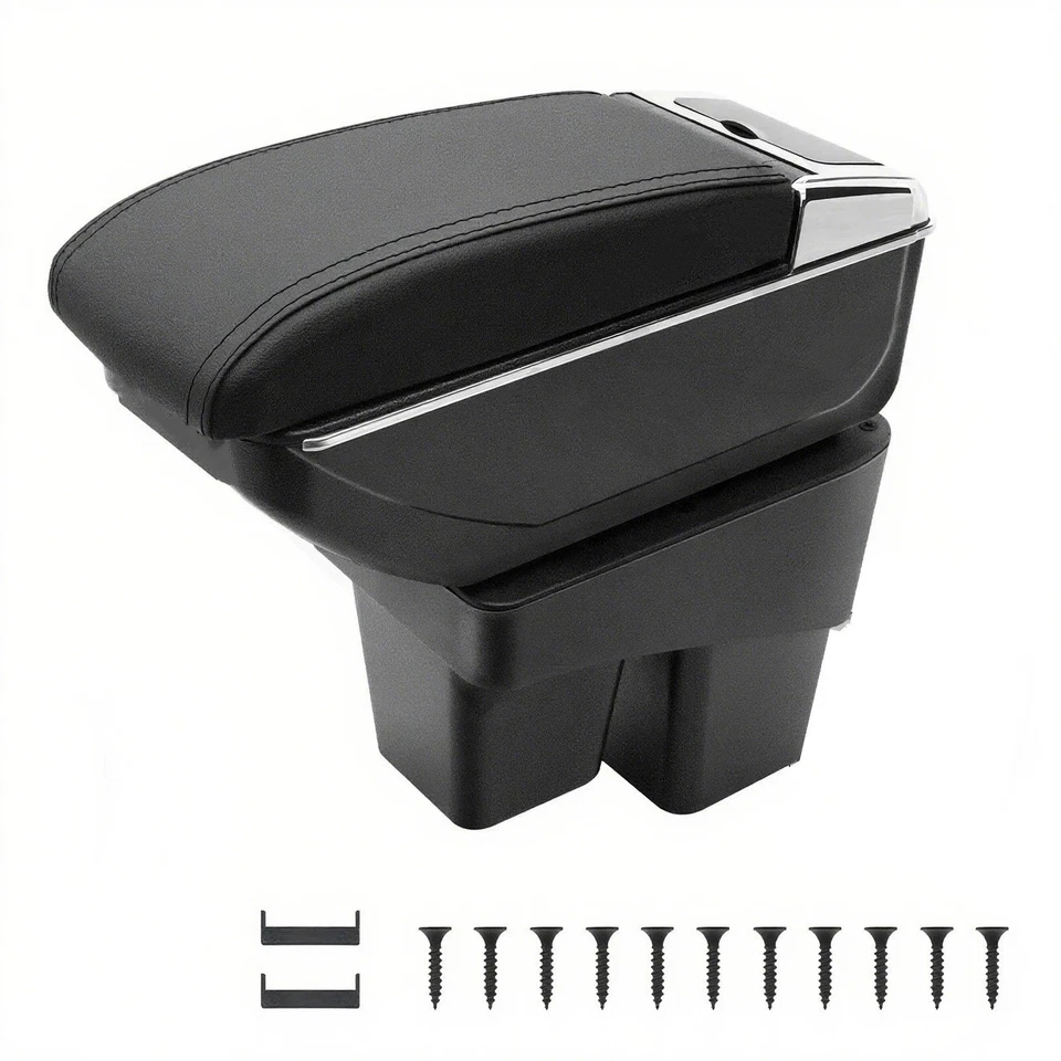 Central Armrest Box For Honda Fit Jazz 2014- 2019 Double layer Storage Space - Image 1 of 4
