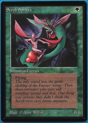 Scryb Sprites Beta MINT Green Common MAGIC GATHERING CARD (ID# 508290) ABUGames - Image 1 of 2