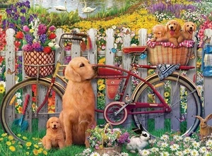 Rompecabezas de 500 piezas para adultos Ravensburger 15036 Lindos perros en el jardín -... - Imagen 1 de 6
