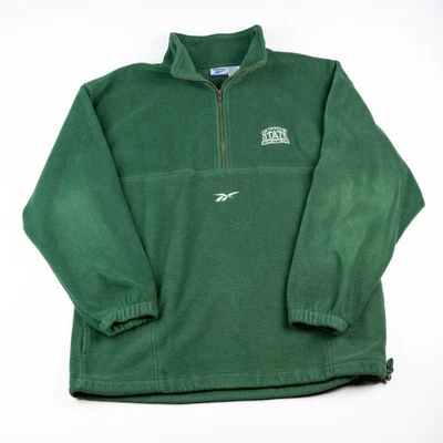 Pullover polar verde XL vintage Reebok Michigan State Spartans Ralph Young Fund Foto 1 de 4