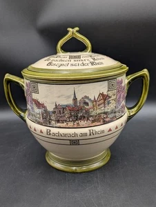 V&B Mettlach Keramik BOWLE Bacharach Jugendstil Topf antik alt - Bild 1 von 22
