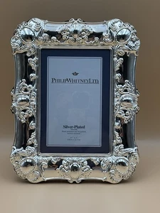 Phillip Whitney Silver Plate Photo Frame 3.5x5 Easel Back Tarnish Resistant - Picture 1 of 11