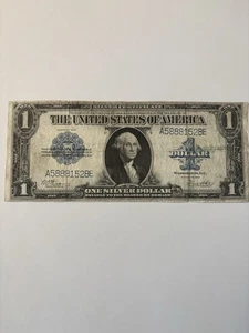 1923 $1 One Dollar Silver Certificate Large Size Note Blue Seal Horseblanket - Picture 1 of 8