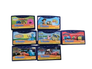 Lot Of 7 VTech V.Reader Learning Games Cartridges Cars, SpongeBob, Toy Story - Picture 1 of 8