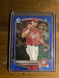 2025 Bowman Chrome Ichiro Cano Hernandez Sparkle Blue Refractor 116/150 Reds - Bild 1 von 2