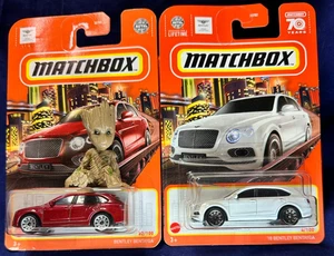 2 Stück - Matchbox - '18 Bentley Bentayga - rot & weiß - Bild 1 von 1
