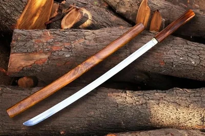 ESPADA KATANA TANTO GRANDE | Espada de caza hecha a mano de acero Damasco lista para la batalla Foto 1 de 4