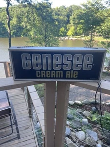 Vintage Genesee Cream Ale Bier Leuchtschild A-50 Gbco Bar funktioniert Neu - Bild 1 von 19