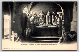 Cathedral of Saint Nicholas in Fribourg Switzerland Vintage Postcard - Picture 1 of 2