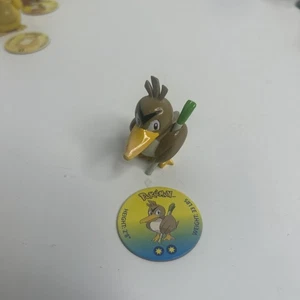 Vintage 1999 Farfetch'd TOMY Pokemon Mini Figure with pog - Picture 1 of 7