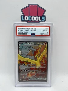 Team Rocket's Moltres EX 208/182 Rivali Destinati PSA 10 GEM MT - Foto 1 di 2