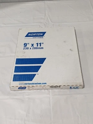 NORTON 9" X 11" Sanding Sheet: 400 Grit, Silicon Carbide Qty 50 66261139362 - Image 1 of 4