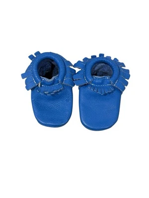 Mocasines recién elegidos unisex oxfords zapatos de bebé cuero azul talla 5 Foto 1 de 4